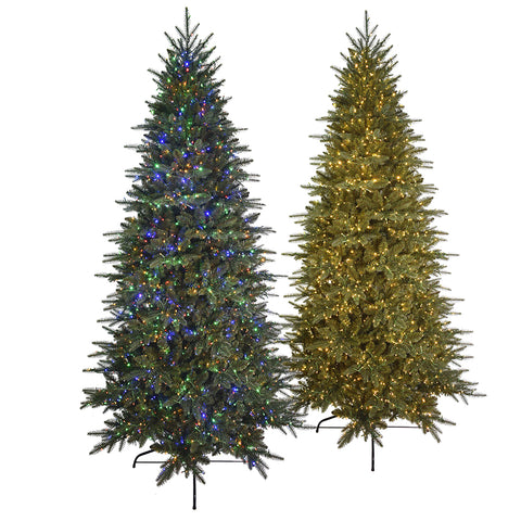 Kurt Adler 7.5-Foot Pre-Lit Color Changing Yukon Christmas Tree - 1 Tree with Multifunction