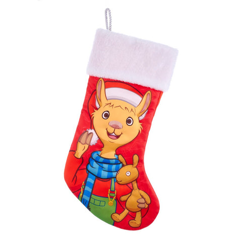 Kurt Adler Llama Llama Red Printed Stocking (Set of 4)