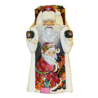Kurt Adler 11.5-Inch Czar Treasures Wooden Santa with Backpack