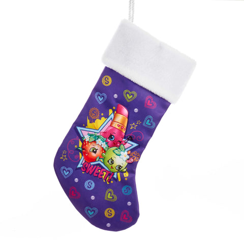 Kurt Adler Shopkins Printed Stocking (Set of 4)