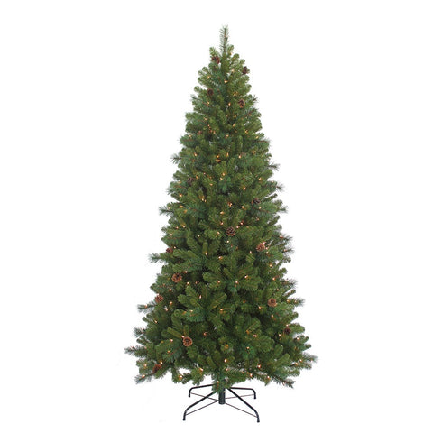 Kurt Adler 7.5-Foot Slim Pre-Lit Clear Burlington Tree