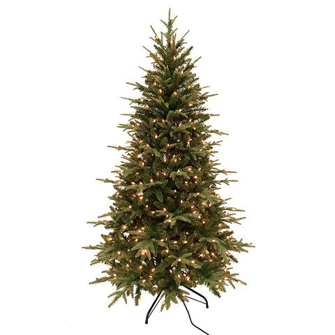 Kurt Adler 6.5' Pre-Lit Clear Incandescent Grand Fir Tree