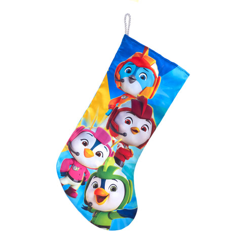 Kurt Adler 19-Inch Top Wing Printed Satin Stocking (Set of 4)