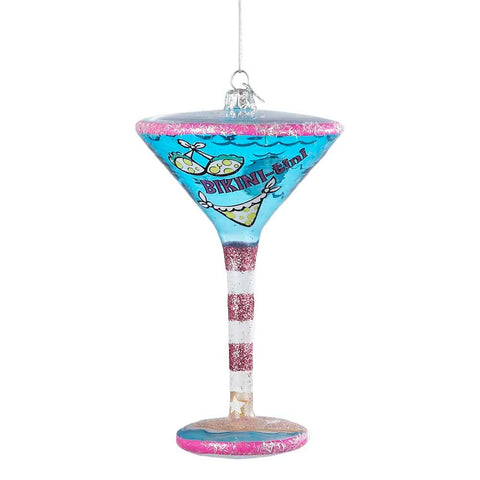 Kurt Adler Bikini-Tini Martini Glass Ornament (Set of 6)