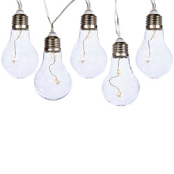 Kurt Adler 5-Light 4-Inch Warm White Edison Bulb Fairy Light Set