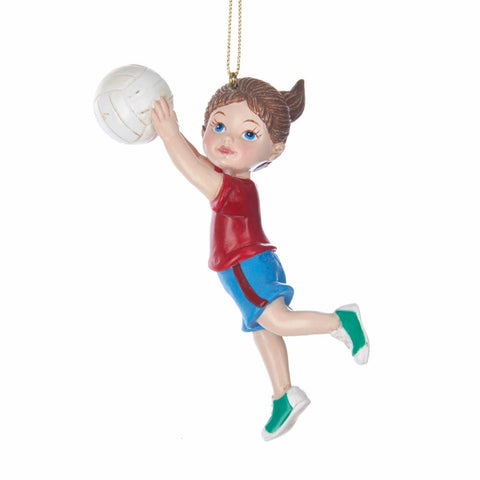 Kurt Adler Volleyball Girl Ornament (Set of 4)