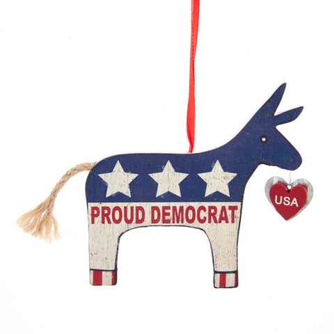 Kurt Adler Americana Proud Democrat Donkey Ornament (Set of 24)