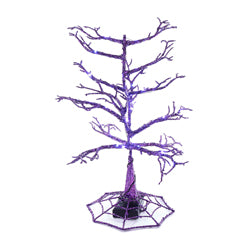 Kurt Adler 30-Light 14-Inch Halloween Flashing Purple Tree
