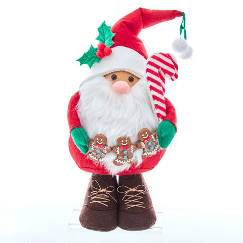 Kurt Adler Gnome With Gingerbread Wreath Table Top (Set of 2)