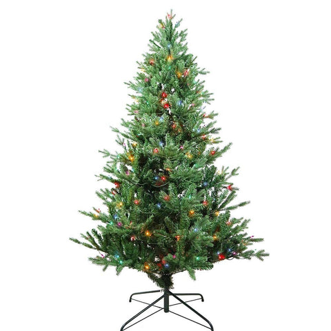 Kurt Adler 6-Foot Pre-Lit Multi-Color Incandescent Jackson Pine Tree
