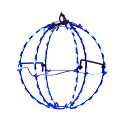 Kurt Adler 6-Inch Blue LED Foldable Metal Sphere
